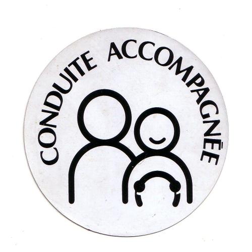 Disque Magnétique Conduite Accompagnée ,Diamètre 14,5cm, Dos Aimanté 