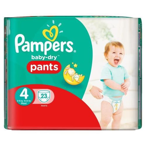 Pampers Baby-Dry Pants Couches Taille 4 (Maxi) 8-15 Kg X 23