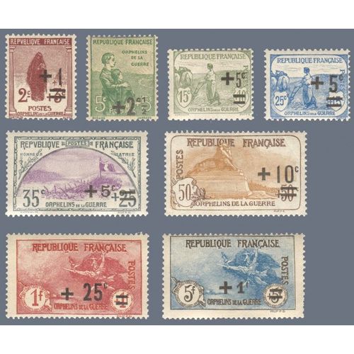 Lot De 10 Timbres "Orphelin De Guerre