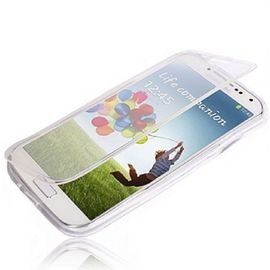 Etui Housse Coque A Rabat En Gel Silicone Pour Samsung Galaxy S6 Edge Plus - Transparent