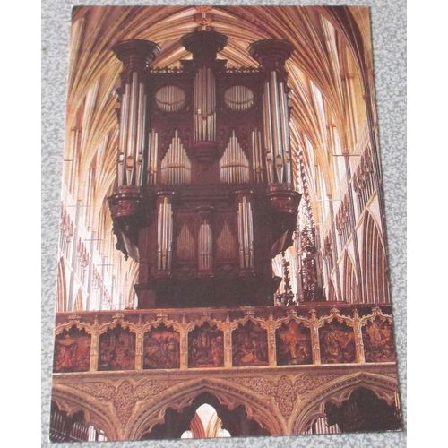 Carte Postale Représentant L' Orgue Monumental De La Cathédrale Anglaise D' Exeter Fabriqué En 1665 Et Installé Sur Un Pupitre De 1325 Avec Des Tableaux Du 17ème Siècle - Editions Walter Scott