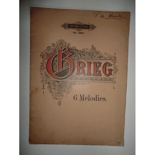 6 Melodies Grieg