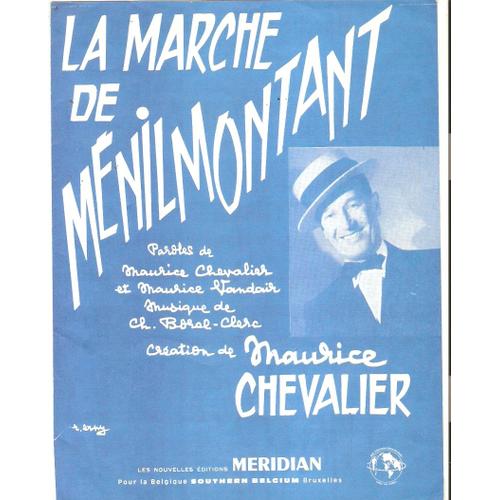 Partition Maurice Chevalier La Marche De Ménilmontant