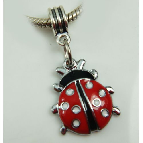 Pendentif Coccinelle Pour Collier Chaine. Bête À Bon Dieu Porte Bonheur Idée Cadeau