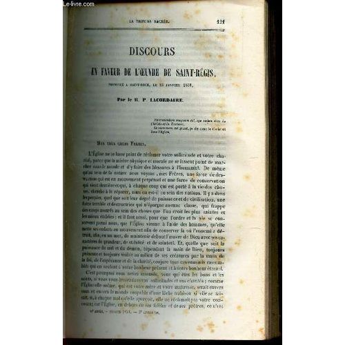 Discours En Faveur De L'oeuvre De Saint Regis / / Sermon Pour Le Mercredi Des Cendres.
