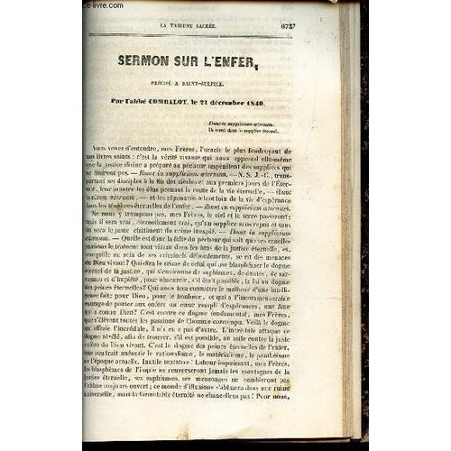 Sermon Sur L'enfer / Sermon Sur Le Jugemen De Dieu / De L'influence De La Litterature Moderne / Discours Sur Le Respect Humain / Discours Sur Le Respect Humain / Discours Pour La Fete De ...