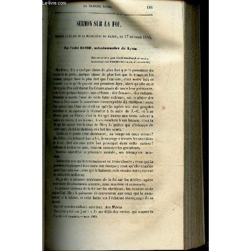 Sermon Sur La Foi / Discours Sur Le Salut / Sermon A L'eglise Des Carmes / Lettre Pastorale De S.E. Mgr Le Cardinal De Bonald Contre Quelques Erreurs De Notre Époque.
