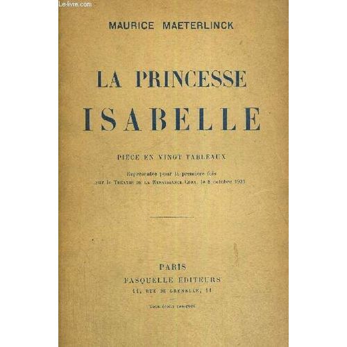 La Princesse Isabelle - Piece En 20 Tableaux
