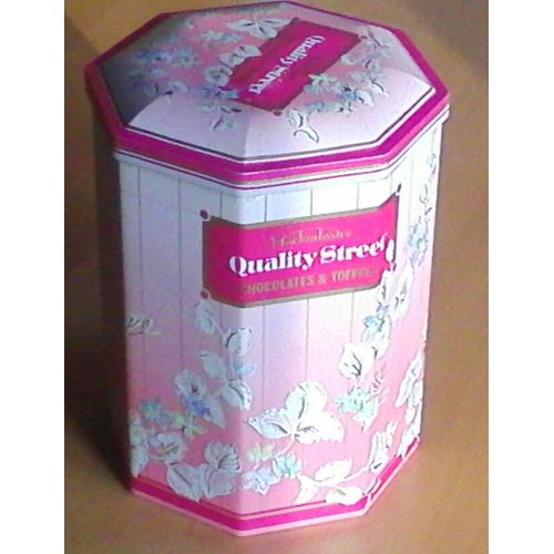 Boîte En Métal Quality Street Octogonale Année 1988