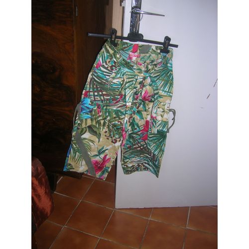 Pantacourt Derhy Kids Coton 8 /10 Ans Multicolore