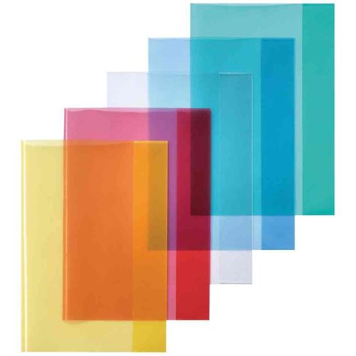 Clairefontaine Lot De 3 Protège-Cahiers Cristal Luxe 22/100ème 24x32 Transparent Violet