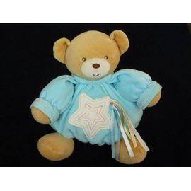 Doudou ours bleu boule collector étoile rubans kaloo Rakuten