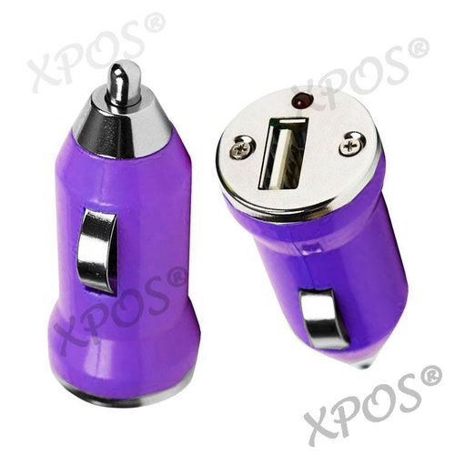 Pack De 1 Lg C3400 : Chargeur Voiture Adaptateur Allume Cigare Usb Violet Pour Lg C3400 Newc®