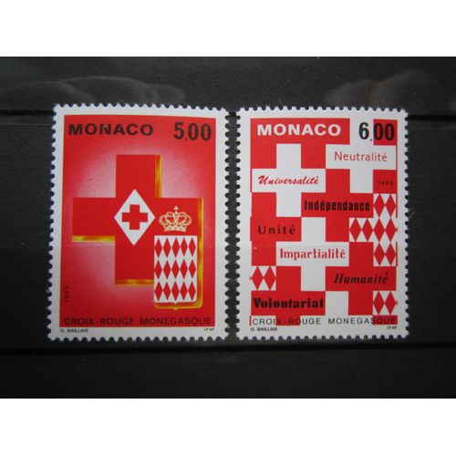 Monaco. Timbres N° 1906 Et 1907 (1993).Croix Rouge Monegasque.