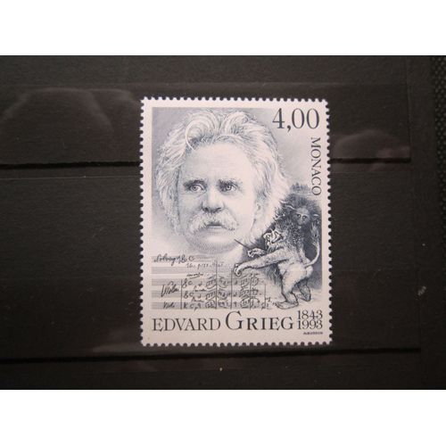 Monaco. Timbre N° 1908 (1993). 150eme Anniversaire De La Naissance Du Compositeur Norvegien Edvard Grieg.