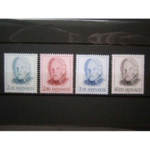 Monaco. Timbres N° 1881 A 1884 (1993). Serie Courante. Effigie De S.A.S. Rainier I.I.I