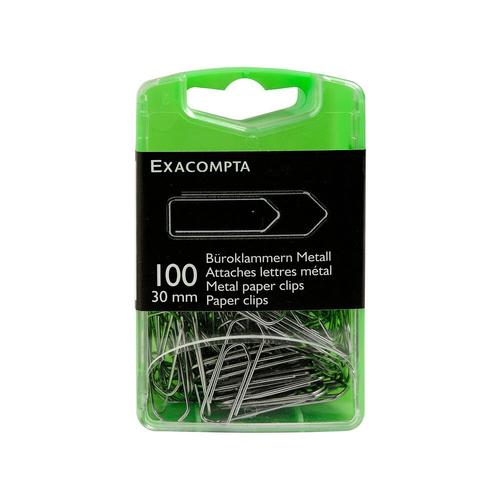 Exacompta - Boîte De 100 Trombones Attaches Lettres Métal 30mm