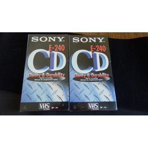 Lot de 2 Cassettes VHS Sony E-240 - 4 Heures