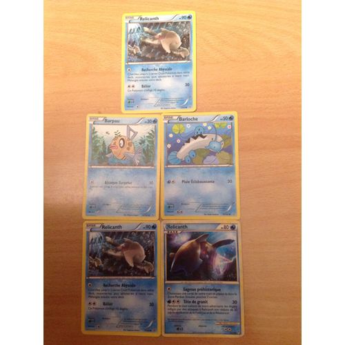 Relicanth 90pv (23/98) + Relicanth 80pv (69/95) + Relicanth 90pv (23/98) + Barpau 30pv (22/106) + Barloche 50pv (39/160) 
