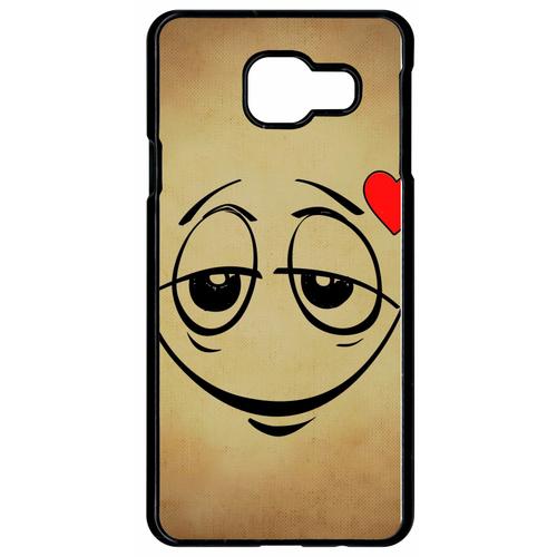 Coque Galaxy A9 (2016) - Smiley Amoureux - Noir