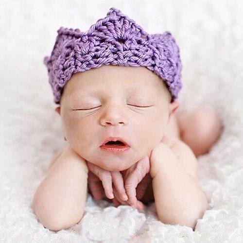 Déguisement Bébé Enfant Roi Couronne Violet Princesse Hairband Crochet Bandeau Cheveux