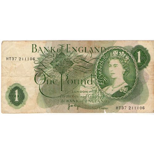 Billet De 1 Pound - Periode 1970/ 1977