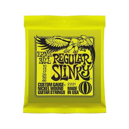 Ernie Ball 2221 Regular Slinky Guitar Regl. Slinky 010 - 046 Lime Jeu De Cordes