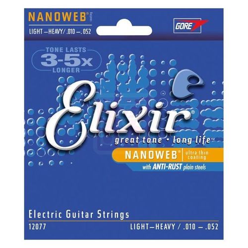 Elixir 12077 Nanoweb Jeu De Cordes Pour Guitare Électrique Light-Heavy