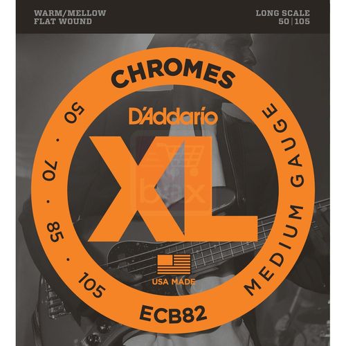 Daddario Ecb82 Flatwound Jeu De Cordes Pour Basse Électrique