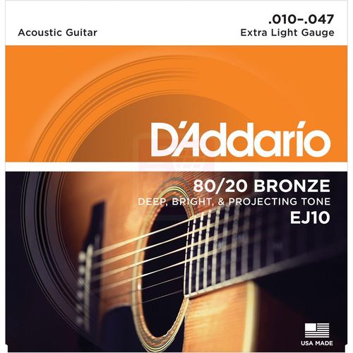 Daddario Ej10 Jeu De Cordes Pour Guitare Folk