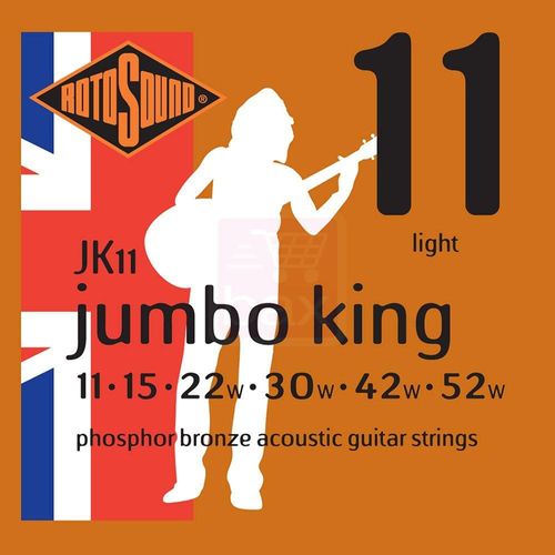 Rotosound Jk11 Jumbo King Jeu De Cordes Guitare Folk 011 - 052