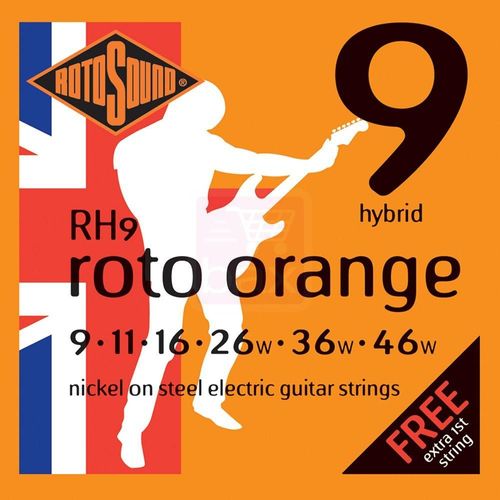 Rotosound Rh9 Roto Orange Jeu De Cordes Guitare Électrique 009 - 046