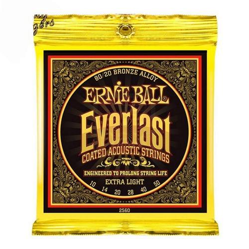 Ernie Ball 2560 Everlast Coated Bronze Extra Light Jeu De Cordes Folk