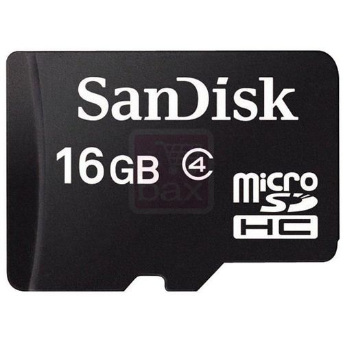 SanDisk - Carte mémoire flash - 16 Go - Class 4 - micro SDHC - noir