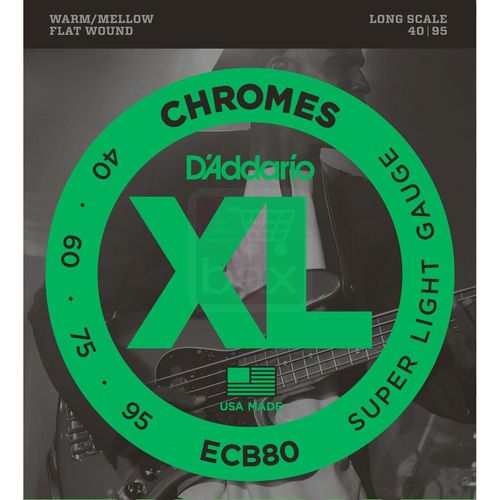 Daddario Ecb80 Flatwound Jeu De Cordes Pour Basse