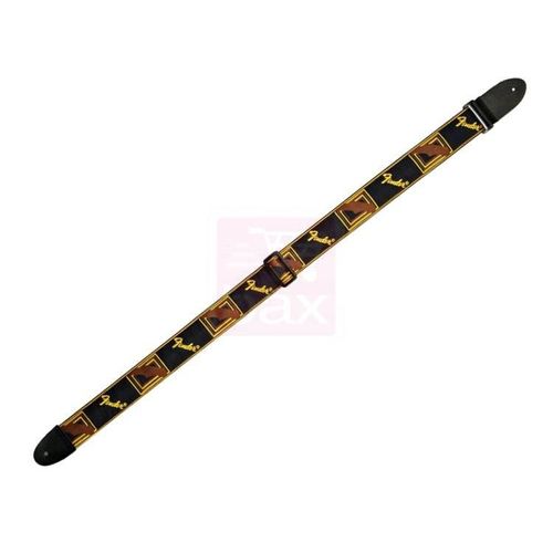Fender Monogrammed Sangle De Guitare 2"" Noir-Jaune-Marron