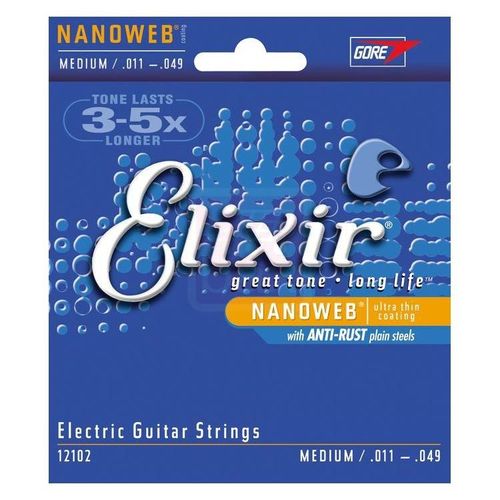 Elixir 12102 Jeu De Cordes Pour Guitare Électrique Médium