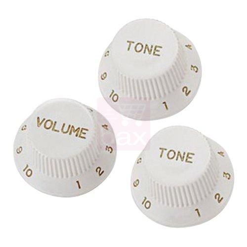 Yellow Parts Ez1215w Boutons De Réglage Blancs Pour Guitare St  (3 Pièces)