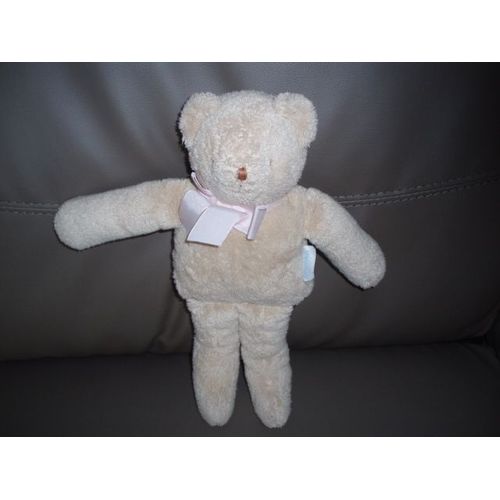 Ours Beige Trousselier 32 Cm Noeud Rose