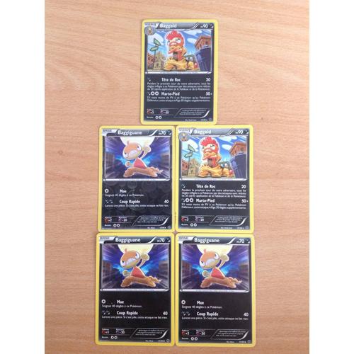 3 Cartes Baggiguane 70pv (73/99) + 2 Cartes Baggaïd 90pv (74/99) 