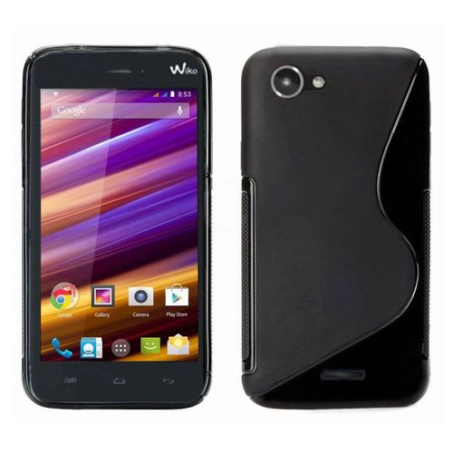 Wiko Jimmy: Housse Etui Pochette Coque S-Line Silicone Gel - Noir