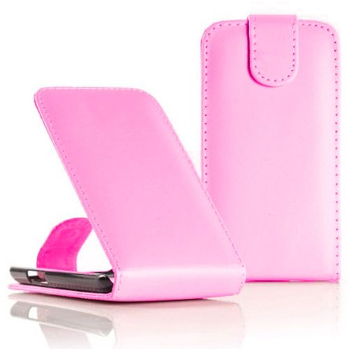 Samsung Wave Y S5380: Etui Housse Coque Pochette Simili Cuir - Rose-Pale