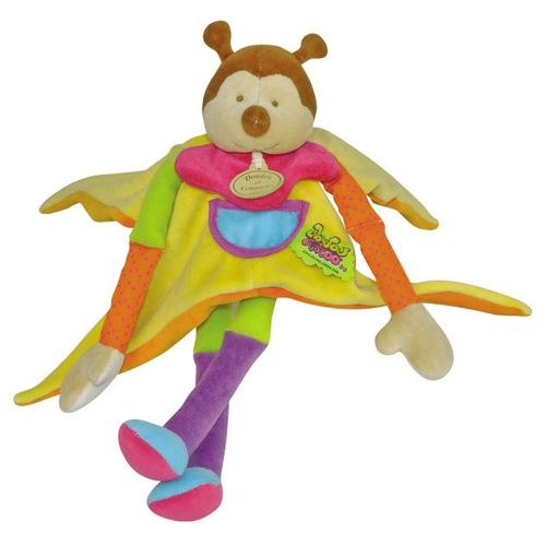 Doudou Abeille Ponpon Bourdon Cape Grandes Jambes Doudou & Compagnie Peluche Mixte Tatoo Tatoué Tatou Bébé Enfant Jouet Éveil Doudou Et Cie Zouzoo Zouzou