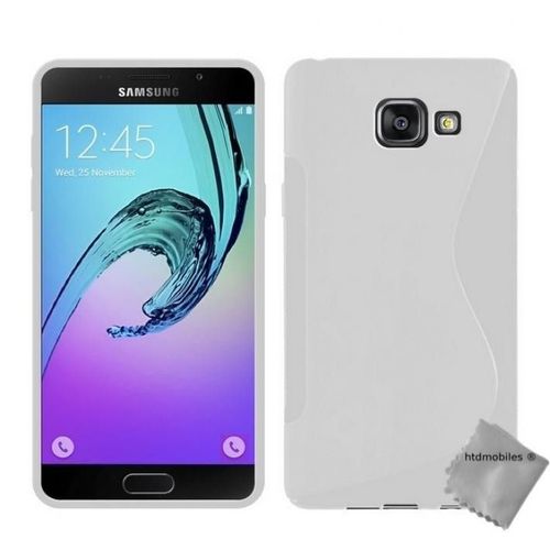 Housse Etui Coque Pochette Silicone Gel Fine Pour Samsung Galaxy A5 (2016) + Verre Trempe - Blanc