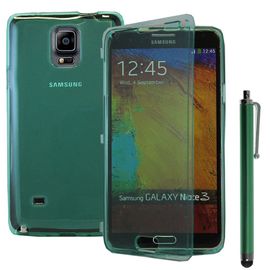 Samsung Galaxy Note 4 Sm-N910f/ Note 4 Duos (Dual Sim) N9100/ Note 4 (Cdma)/ N910c N910w8 N910v N910a N910t N910m: Coque Etui Housse Pochette Silicone Gel Portefeuille Livre Rabat + Stylet - Vert