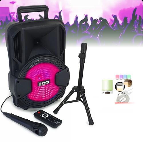 Enceinte Bluetooth Autonome PARTY-MOBILE8 - Pied - Micro - Télécommande - Karaoke - Cadeau 1 Enceinte Réveil Matin Bluetooth