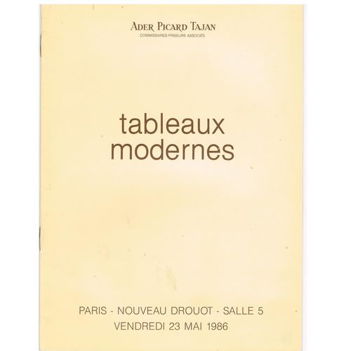 Catalogue Drouot Ader Picard Tajan - Tableaux Modernes 23 Mai 1986 