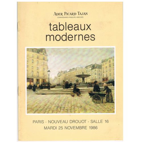 Catalogue Drouot Ader Picard Tajan - Tableaux Modernes 25 Novembre 1986 