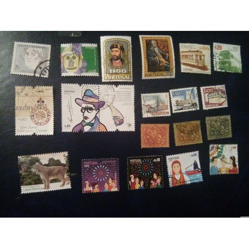 20 Timbres Oblitérés Du Portugal