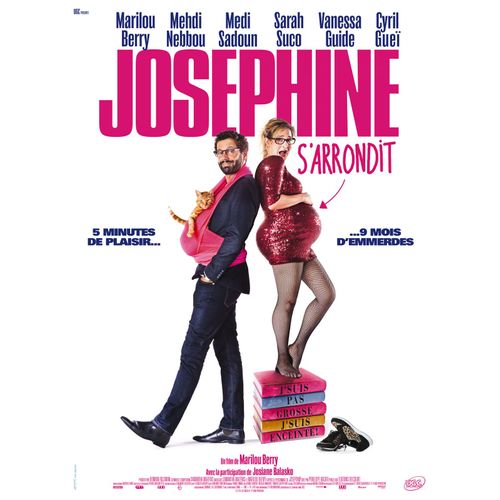 Joséphine S'arrondit - Véritable Affiche De Cinéma Pliée - Format 40x60 Cm - De & Avec Marilou Berry Avec Mehdi Nebbou, Cyril Gueï, Sarah Suco, Josiane Balasko, Victoria Abril, Medi Sadoun - 2016